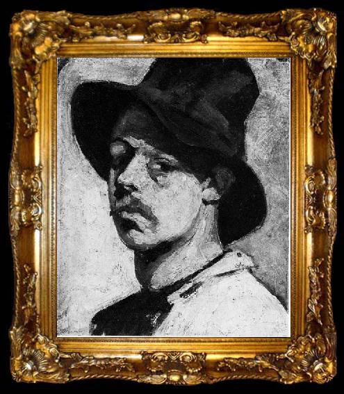framed  Theo van Doesburg Zelfportret met hoed, ta009-2